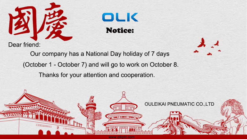Olk Pneumatic National Day Holiday Kennisgeving