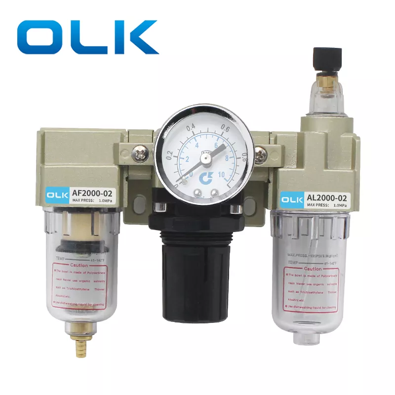 Welke functies biedt de SMC Type AC FRL-eenheid voor persluchtsystemen?